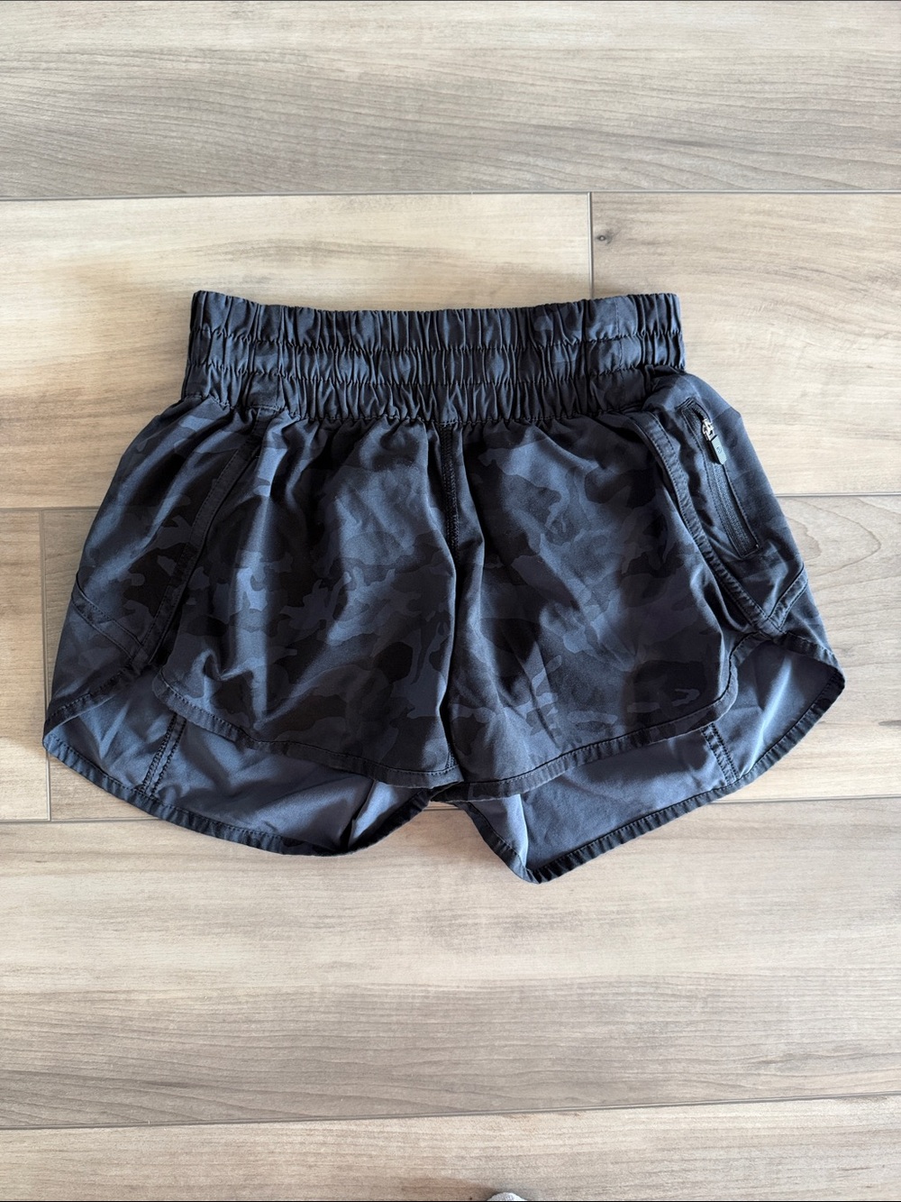 lululemon Black Camo Running Shorts